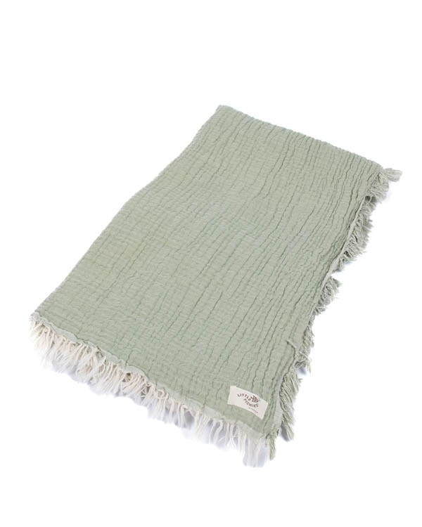 Little Fishies Gauze Receiving Blanket – Sage