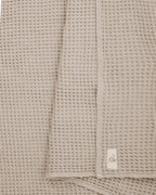 Little Fishies Waffle Blanket – Warm Taupe
