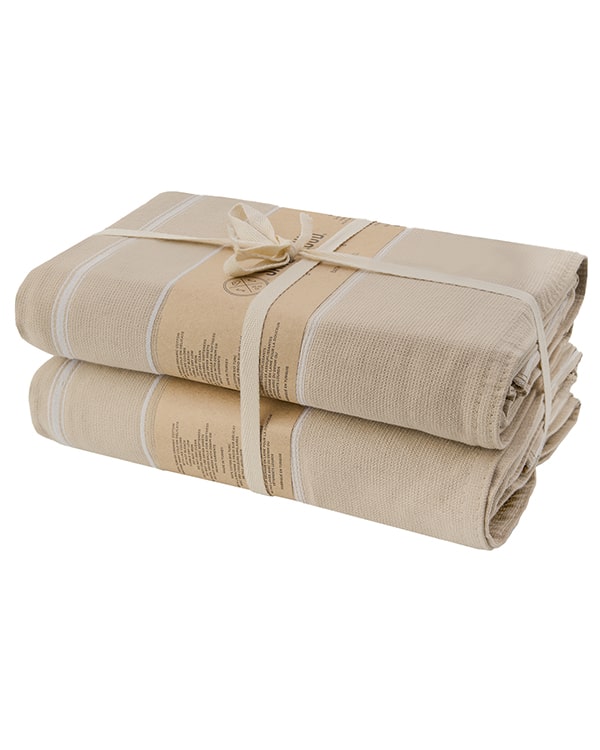 Classic Fringeless XL Bath Bundle – Sand – 2 Pack