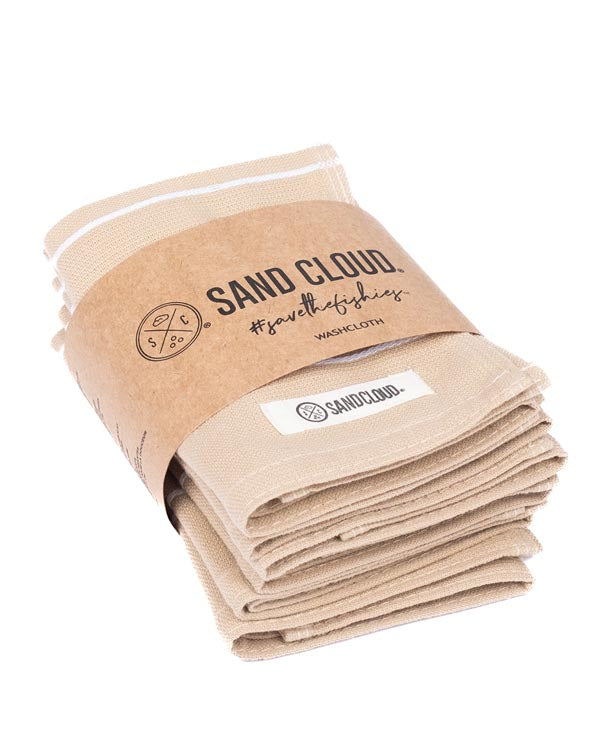 Classic Bath Washcloth Bundle- 6 Pack – Sand