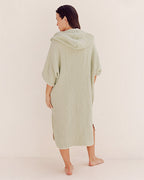 Falta Gauze Hooded Poncho – Sage