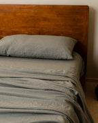 Classic Micro Twill Solid Melange Flat Top Sheet Moss