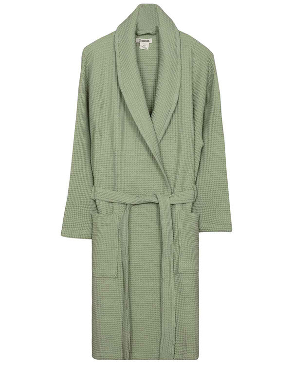 Micro Waffle Robe – Slate Blue