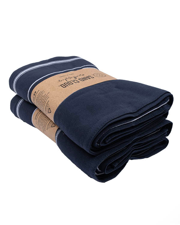 Classic Fringeless XL Bath Bundle – Black – 2 Pack