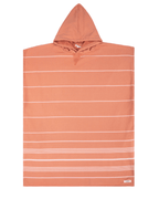 Classic Stripe Hooded Poncho Dusty Pink
