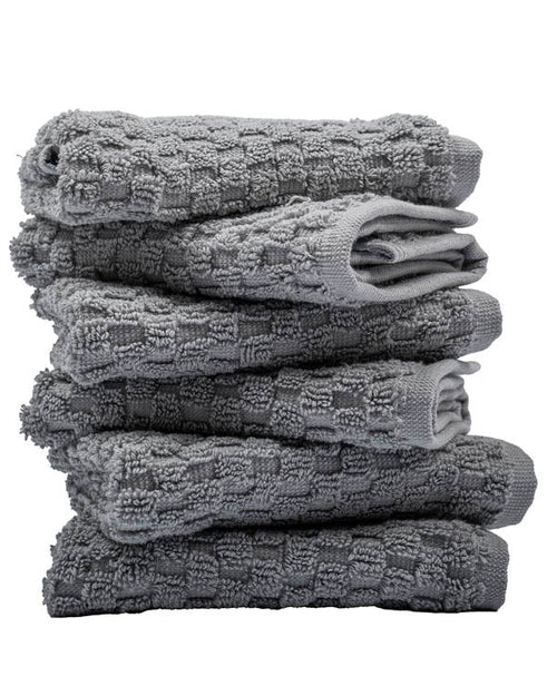 Atom Washcloth Bath Bundle- 6 Pack – Grey