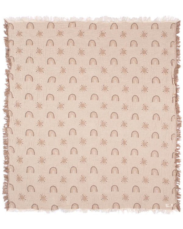 Baby Turtle Gauze Receiving Blanket Single with Pouch