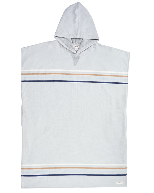Classic Stripe Hooded Poncho – Hedge Green