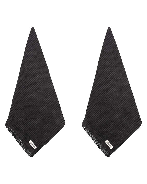 Micro Waffle Hand Bath Bundle – 2 Pack – Black