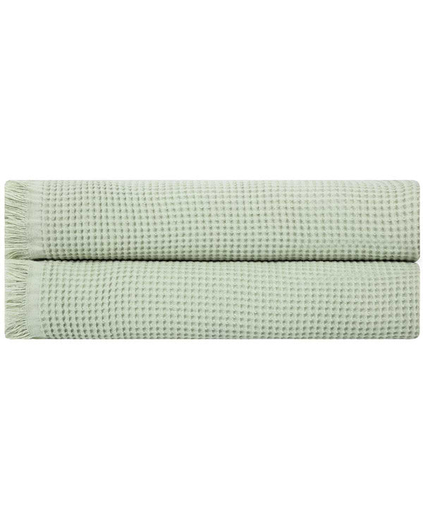 Micro Waffle XL Bath Bundle – 2 Pack – Sage