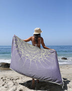 Grape Flower Mandala Beach Towel