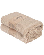 Micro Waffle XL Bath Bundle – 2 Pack -Sand