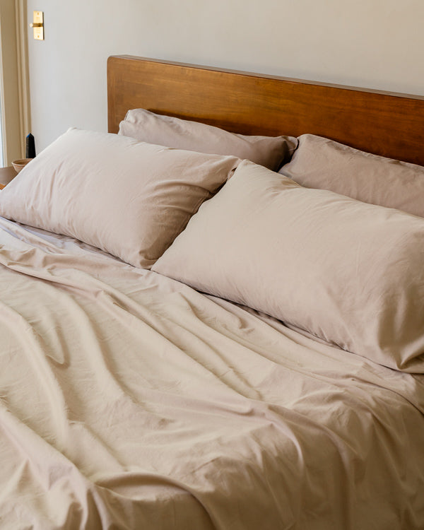 Luxe Sateen Pillowcase Set Steel Grey