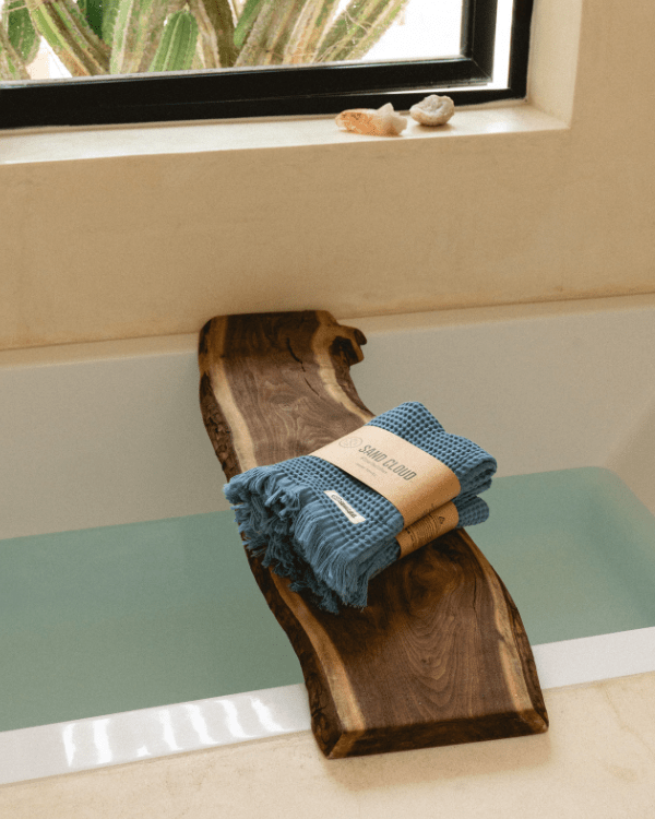 Micro Waffle XL Bath Bundle – Slate Blue