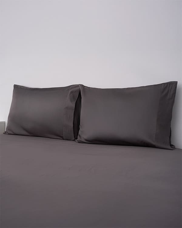 Luxe Sateen Pillowcase Set Steel Grey