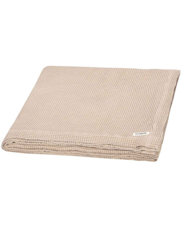 Micro Waffle Shower Curtain – Sand