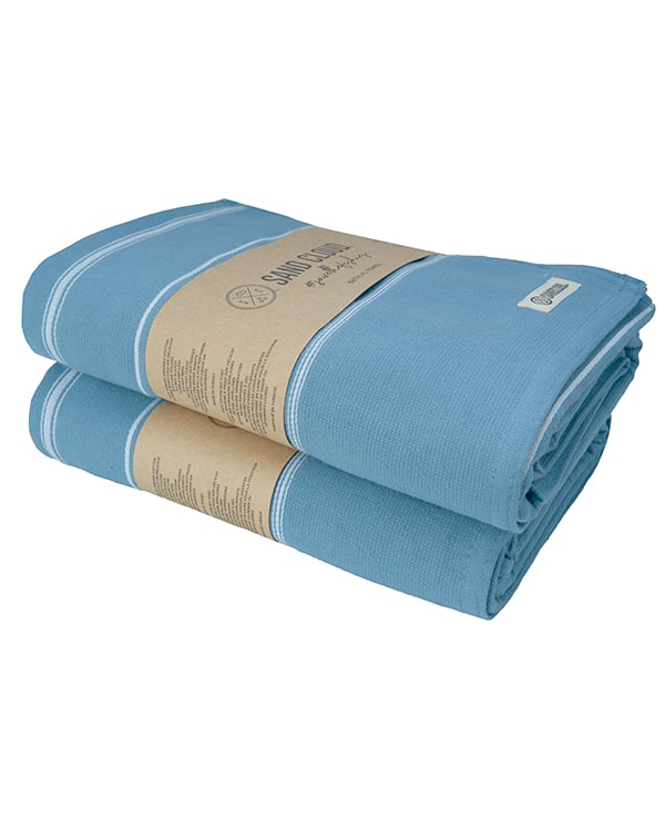 Classic Fringeless XL Bath Bundle – Slate Blue – 2 Pack
