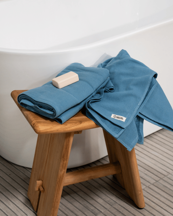 Terra Fringeless XL Bath Bundle – Slate Blue – 2 Pack