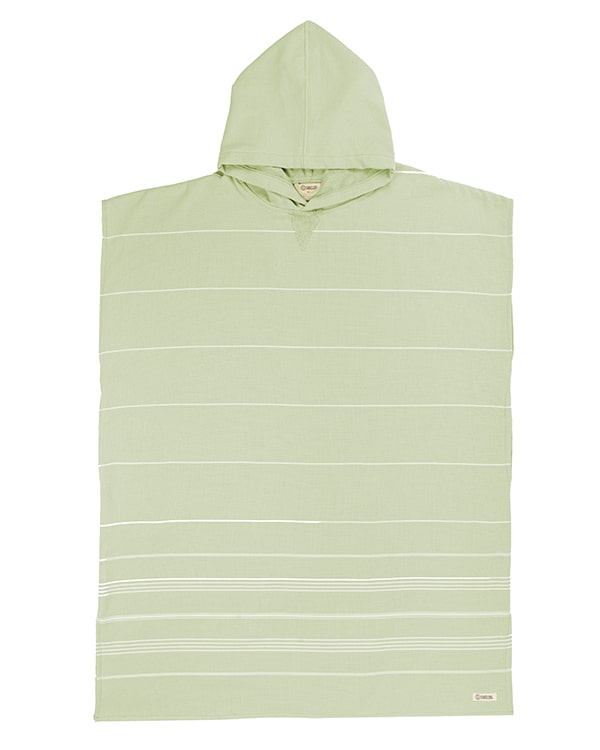 Classic Stripe Hooded Poncho – Misty Rose