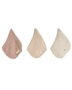 Little Fishies Gauze Burping Cloth Bundle – 3 Pack – Natural / Beige / Warm Taupe