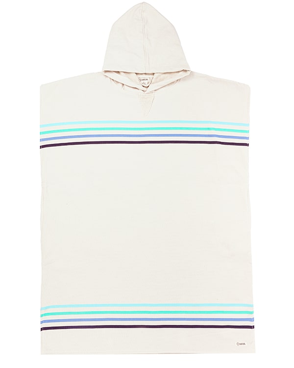 Classic Stripe Hooded Poncho – Misty Rose