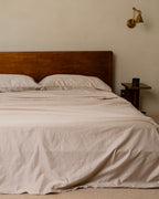Luxe Sateen Flat Top Sheet Steel Grey