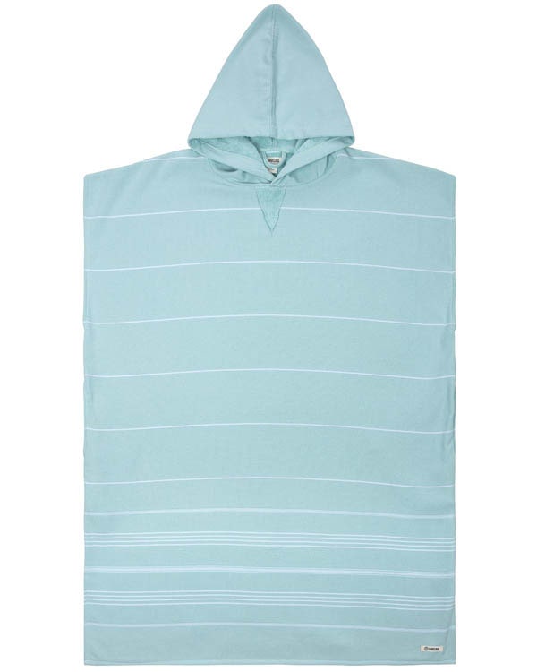 Classic Stripe Hooded Poncho – Seaglass