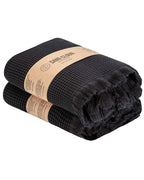 Micro Waffle XL Bath Bundle – 2 Pack – Black