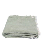 Little Fishies Gauze Receiving Blanket – Sage