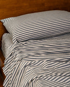 Classic Micro Twill Stripe Melange Pillowcase Set Indigo