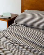 Classic Micro Twill Stripe Melange Pillowcase Set Steel Grey