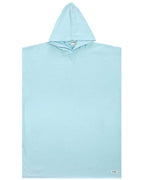Classic Stripe Hooded Poncho Teal Blue