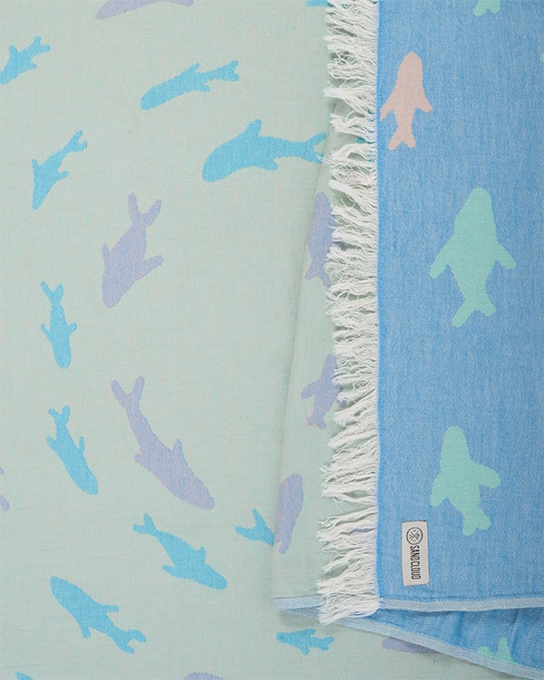 Swirl Shark Kids Towel