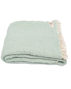 Little Fishies Gauze Receiving Blanket – Seafoam
