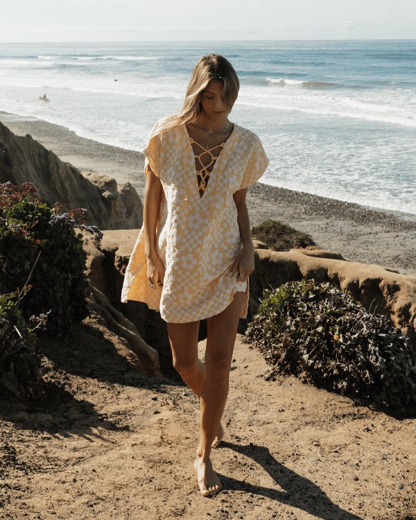 Daisy Stripe Cover Up