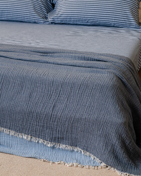 Senna Melange PARTY BLANKET™ Indigo – Queen