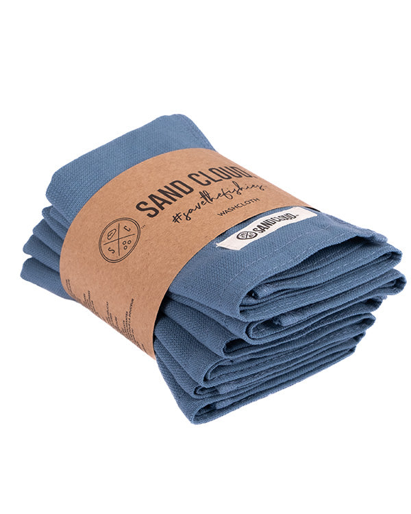 Classic Bath Washcloth Bundle- 6 Pack – Black
