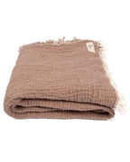 Little Fishies Gauze Receiving Blanket – Warm Taupe