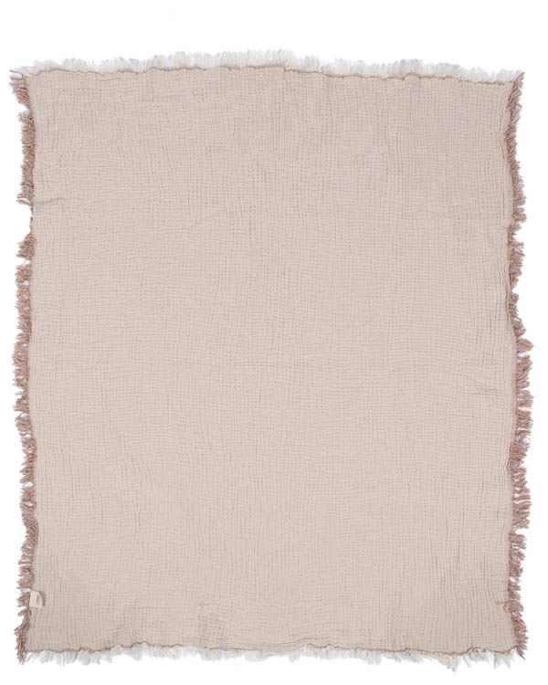 Little Fishies Gauze Receiving Blanket – Warm Taupe