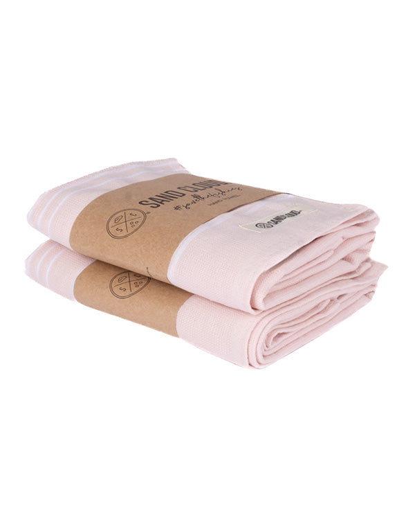 Classic Fringeless Hand Bath Bundle 2 Pack – Calcite Pink