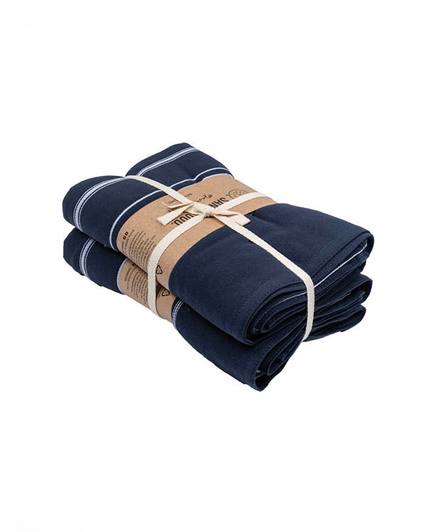 Classic Fringeless XL Bath Bundle 2 Pack – Navy