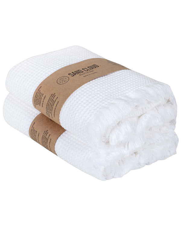 Micro Waffle XL Bath Bundle – 2 Pack -White