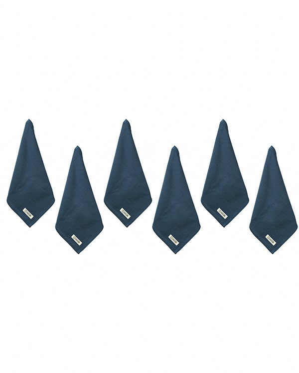 Terra Bath Washcloth Bundle – 6 Pack – Navy