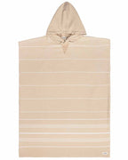 Classic Stripe Hooded Poncho Sand