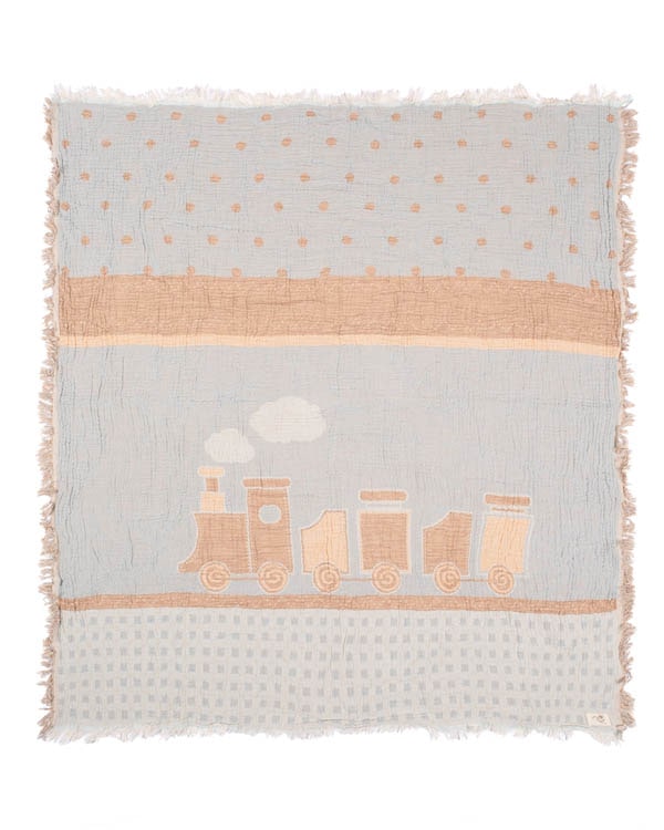 Rainbow Gauze Receiving Blanket Single with Pouch