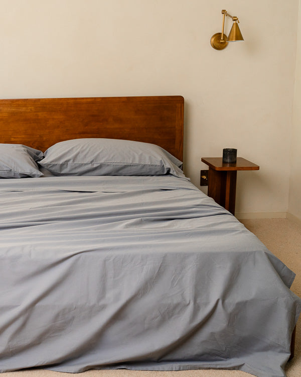Signature Percale Solid Sheet Set Grey