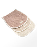 Little Fishies Gauze Burping Cloth Bundle – 3 Pack – Natural / Beige / Warm Taupe