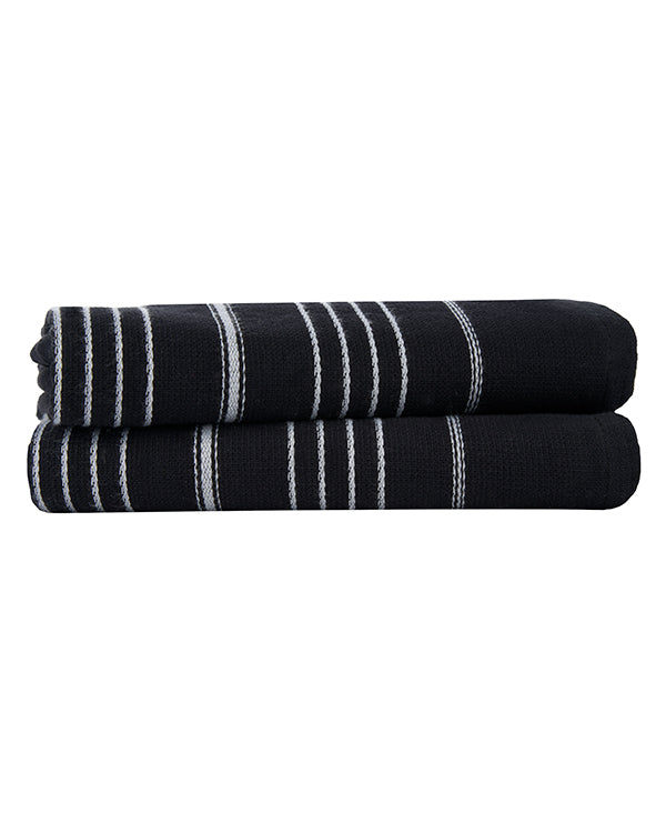 Classic Fringeless Hand Bath Bundle – 2 Pack Black