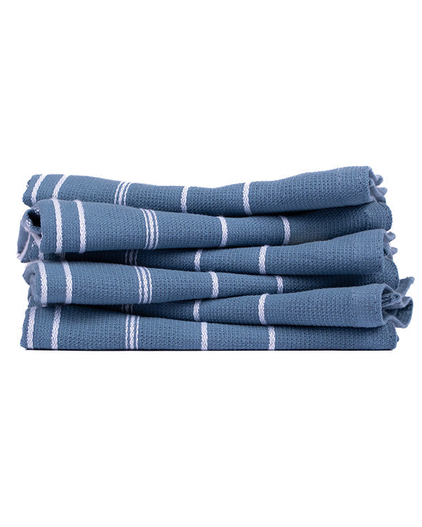 Classic Bath Washcloth Bundle- 6 Pack – Slate Blue