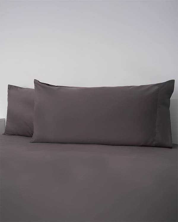 Luxe Sateen Pillowcase Set Steel Grey